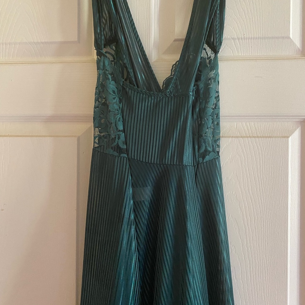 Vintage Petra Lingerie Nightgown Womens Size Large Maxi Green Lace Coquette. - Picture 3 of 4